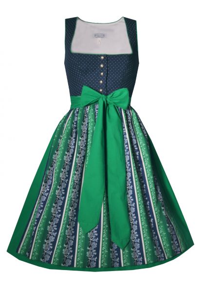 Dirndl midi 60 cm Großmeicking blau grün Hannah Collection