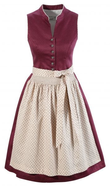 Dirndl mini 58 cm Helene brombeer creme Marjo
