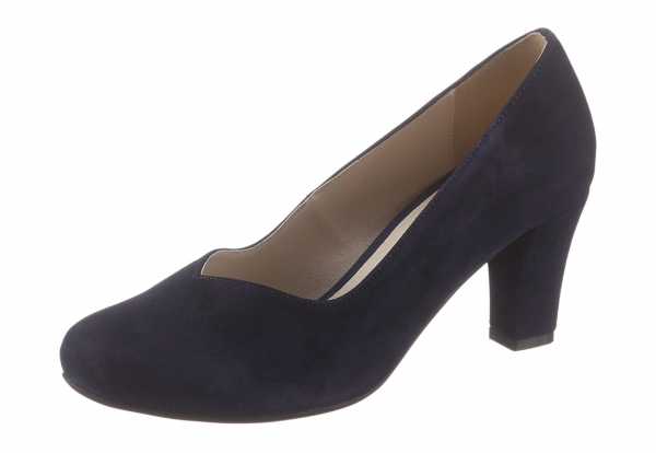 B-Ware /2. Wahl Trachtenpumps Langenneufnach blau dunkelblau Leder Hirschkogel
