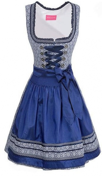 B-Ware / 2. Wahl - Dirndl mini 50 cm Zea dunkelblau blau Krüger