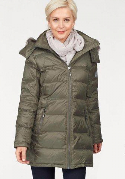 Damen Winterjacke Daunenmantel Laberweinting oliv grün Danwear