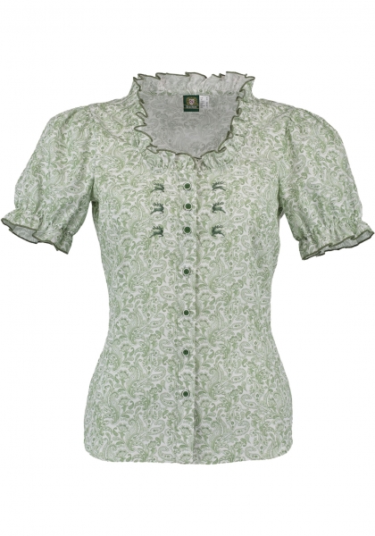 Trachtenbluse Vilshofen khaki schlamm OS-Trachten