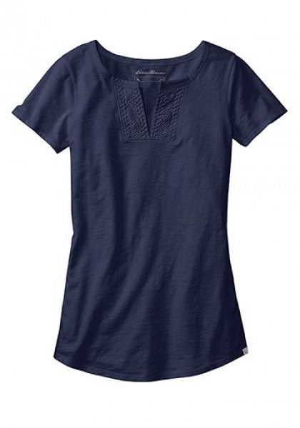 Trachtenshirt Damen Veitshöchheim blau Eddie Bauer