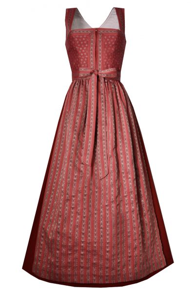 Dirndl Designerdirndl lang 92cm Heuhof beere rot Hannah Collection