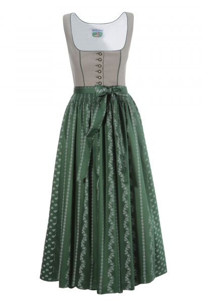 Dirndl lang 94cm Hannelore grün natur Turi Landhaus