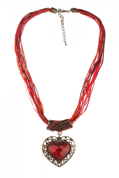 Dirndlkette Guteneck Herz rot